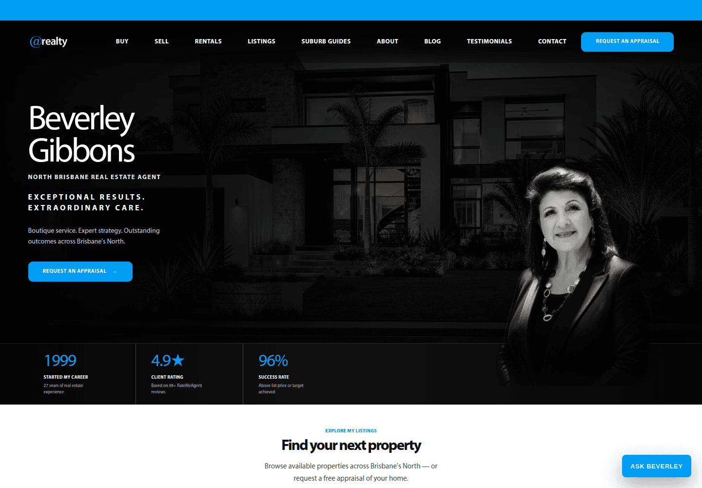 Beverley Gibbons homepage preview